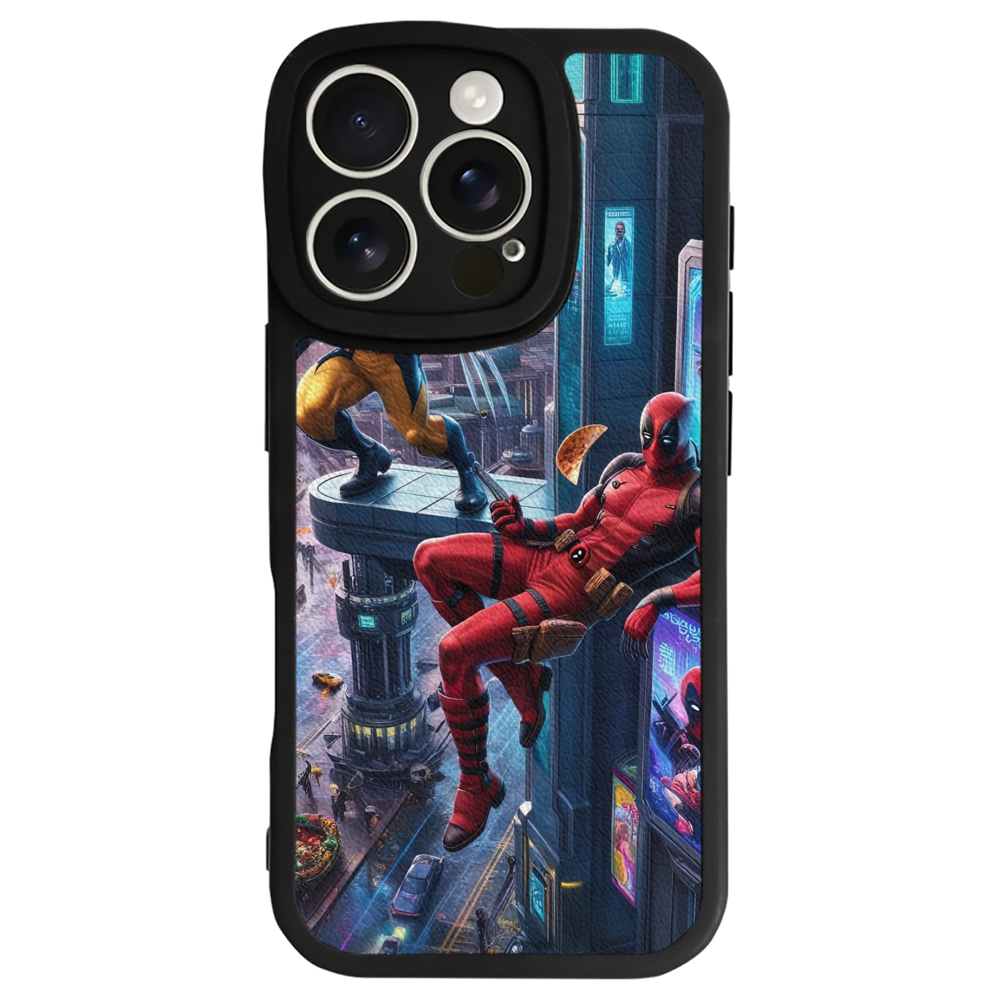 （画像用） Deadpool デッドプール 【iPhone 16シリーズ対応】シリコンスマホケース（レザー調） 材質：シリコン